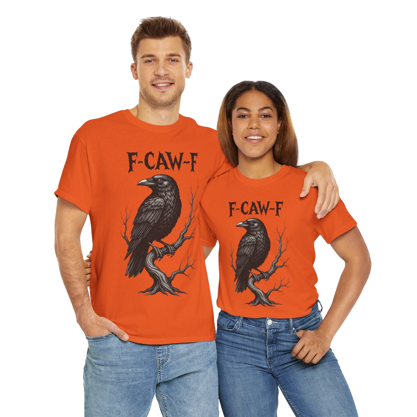 Gothic Raven Tee, F-CAW-F Shirt, Unisex Cotton Tee, Casual Wear, Halloween Apparel