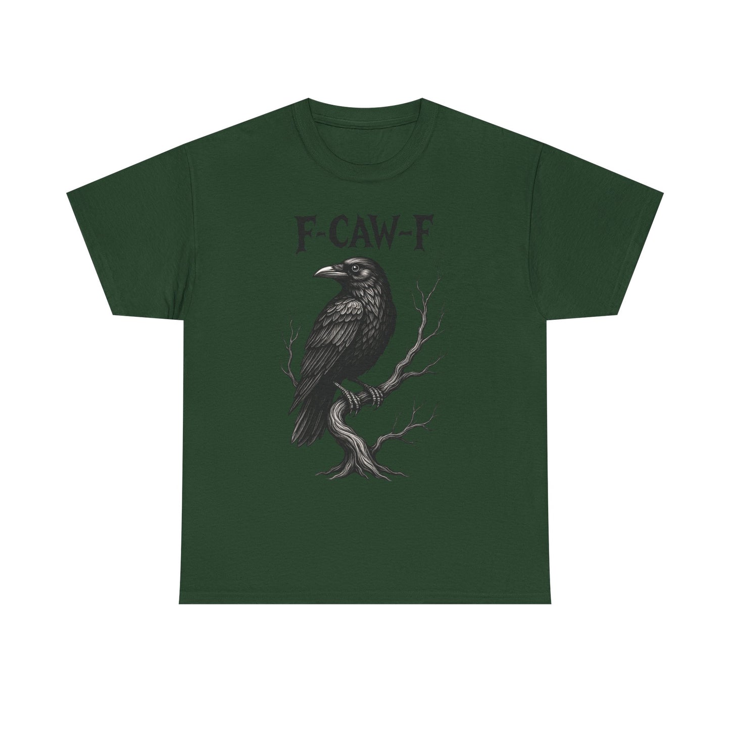Gothic Raven Tee, F-CAW-F Shirt, Unisex Cotton Tee, Casual Wear, Halloween Apparel
