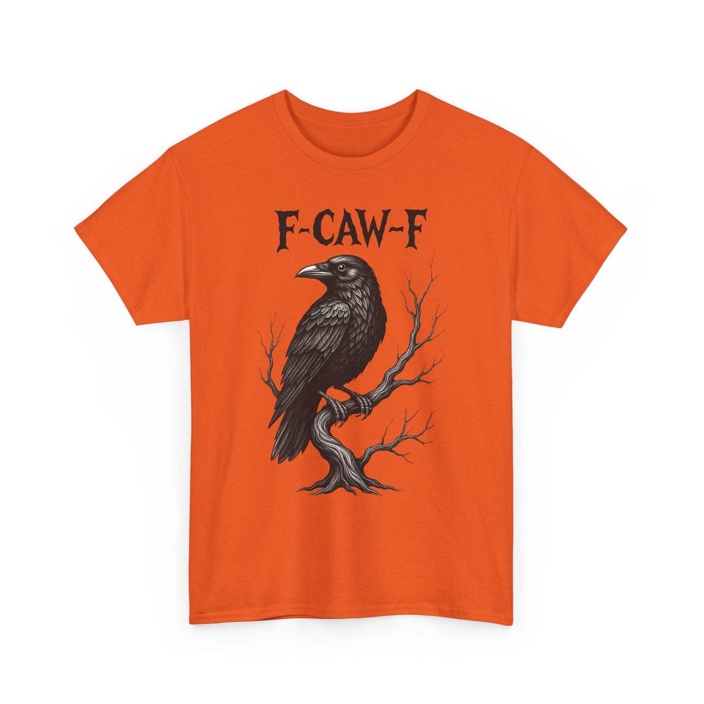 Gothic Raven Tee, F-CAW-F Shirt, Unisex Cotton Tee, Casual Wear, Halloween Apparel