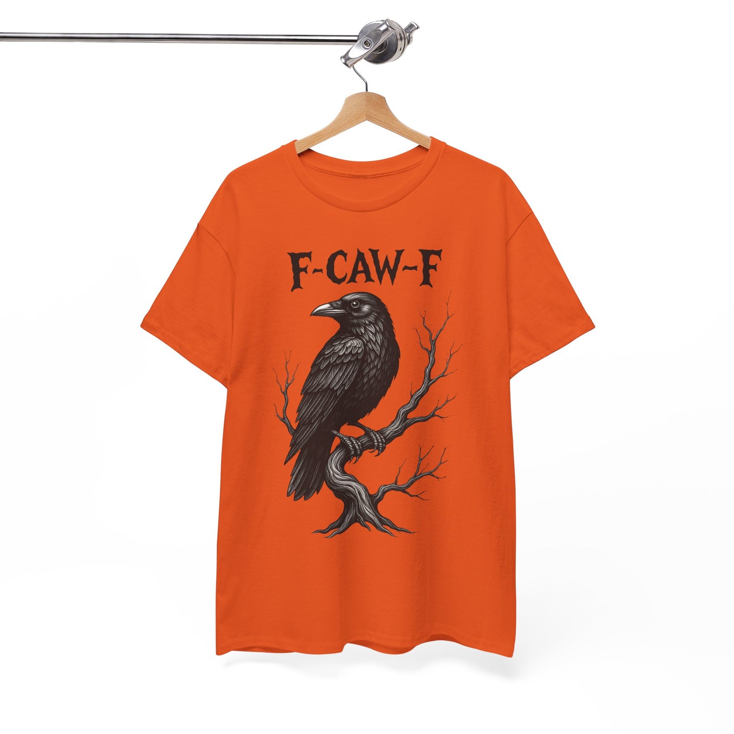 Gothic Raven Tee, F-CAW-F Shirt, Unisex Cotton Tee, Casual Wear, Halloween Apparel