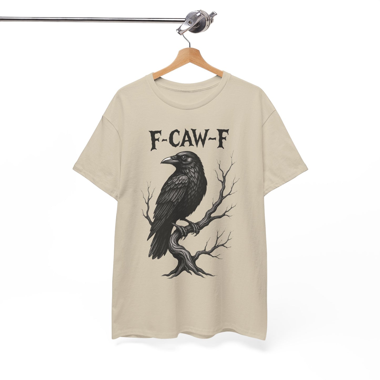 Gothic Raven Tee, F-CAW-F Shirt, Unisex Cotton Tee, Casual Wear, Halloween Apparel