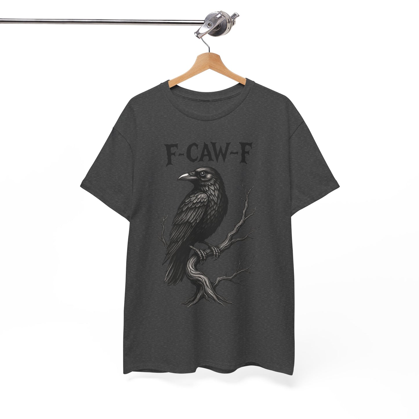 Gothic Raven Tee, F-CAW-F Shirt, Unisex Cotton Tee, Casual Wear, Halloween Apparel