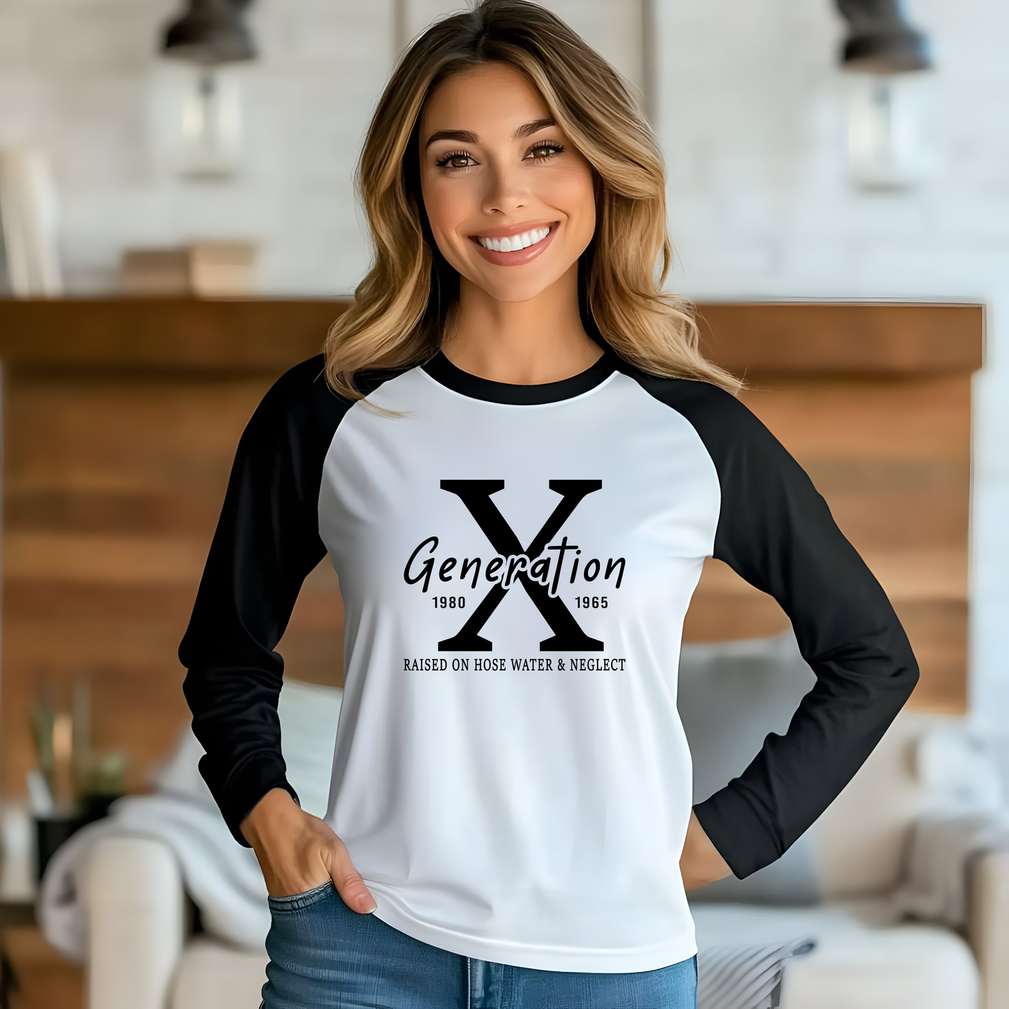 Gen - X Unisex Baseball Tee, Retro Style Shirt, Vintage-Inspired Apparel, Unique Graphic Tee, Nostalgic Fashion