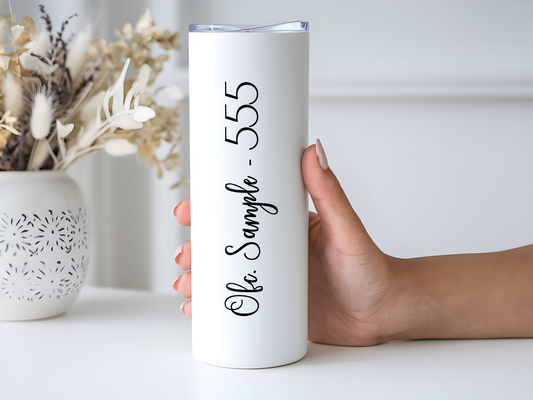 20 Oz Skinny Tumbler - Back The Blue Sunflower Tumbler