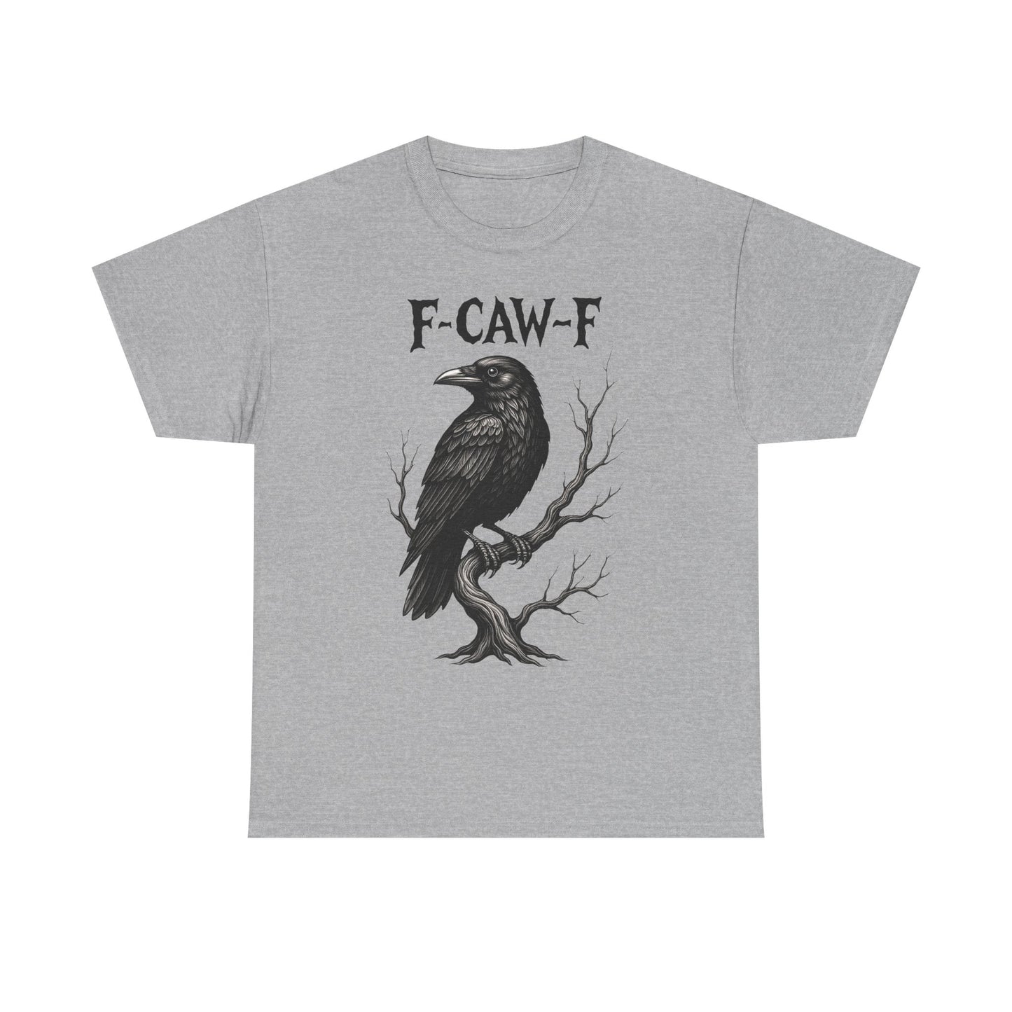 Gothic Raven Tee, F-CAW-F Shirt, Unisex Cotton Tee, Casual Wear, Halloween Apparel