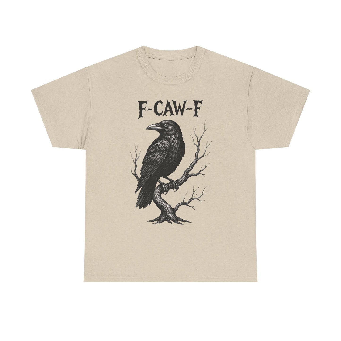 Gothic Raven Tee, F-CAW-F Shirt, Unisex Cotton Tee, Casual Wear, Halloween Apparel