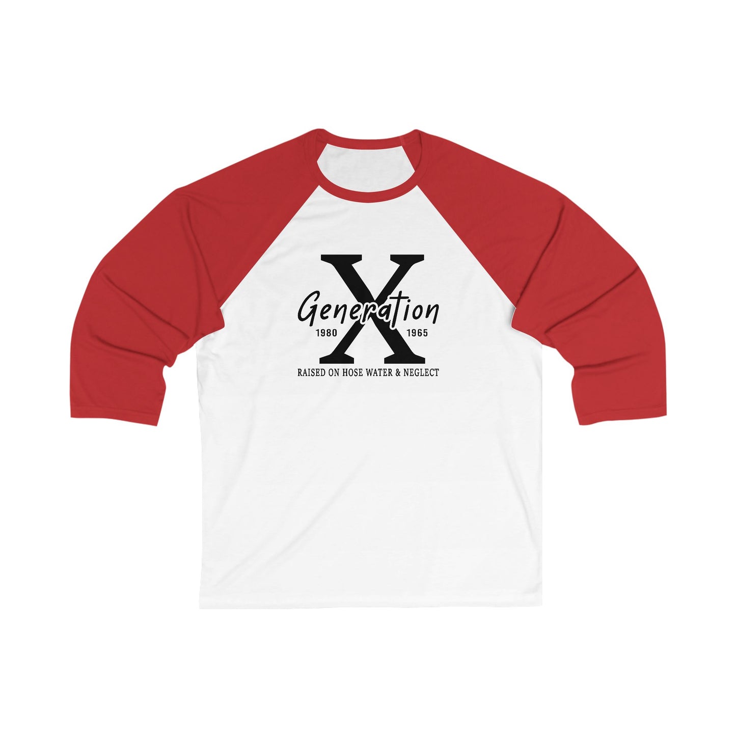 Gen - X Unisex Baseball Tee, Retro Style Shirt, Vintage-Inspired Apparel, Unique Graphic Tee, Nostalgic Fashion
