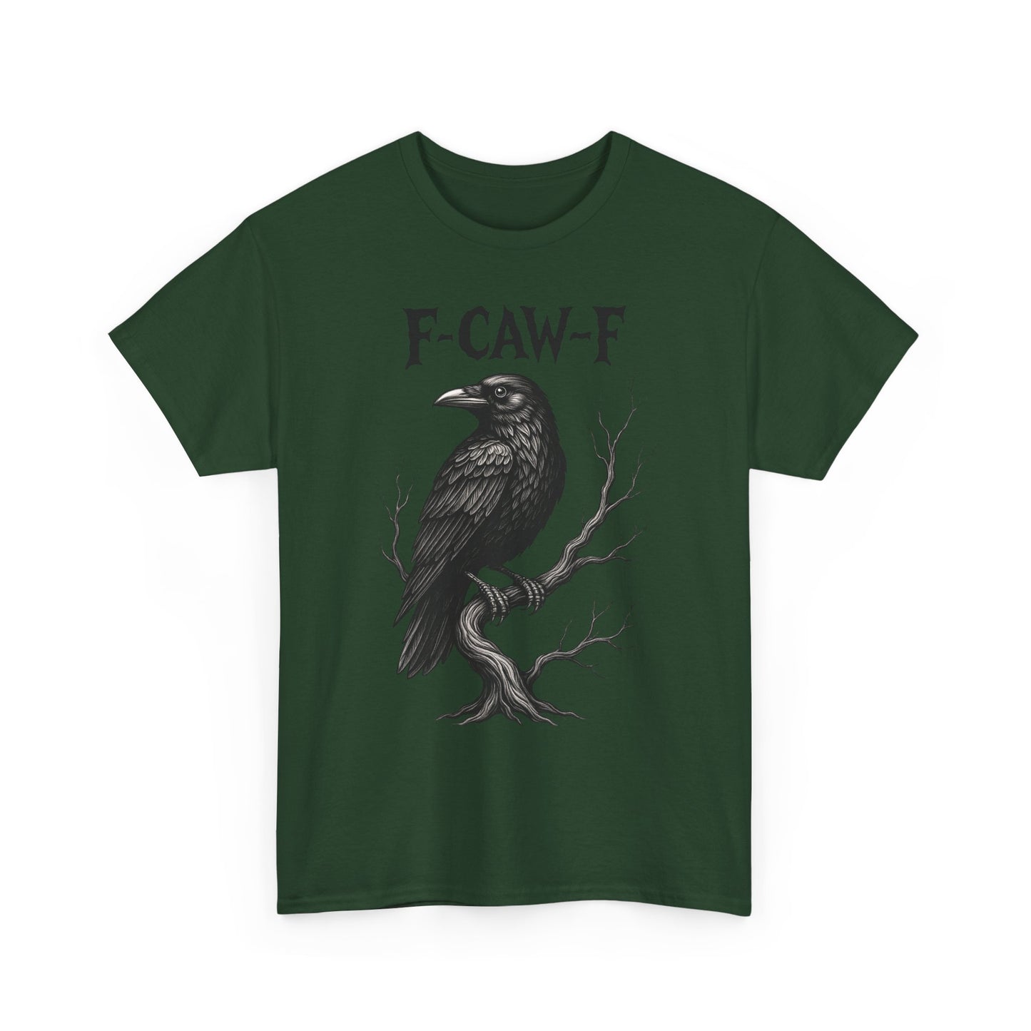 Gothic Raven Tee, F-CAW-F Shirt, Unisex Cotton Tee, Casual Wear, Halloween Apparel