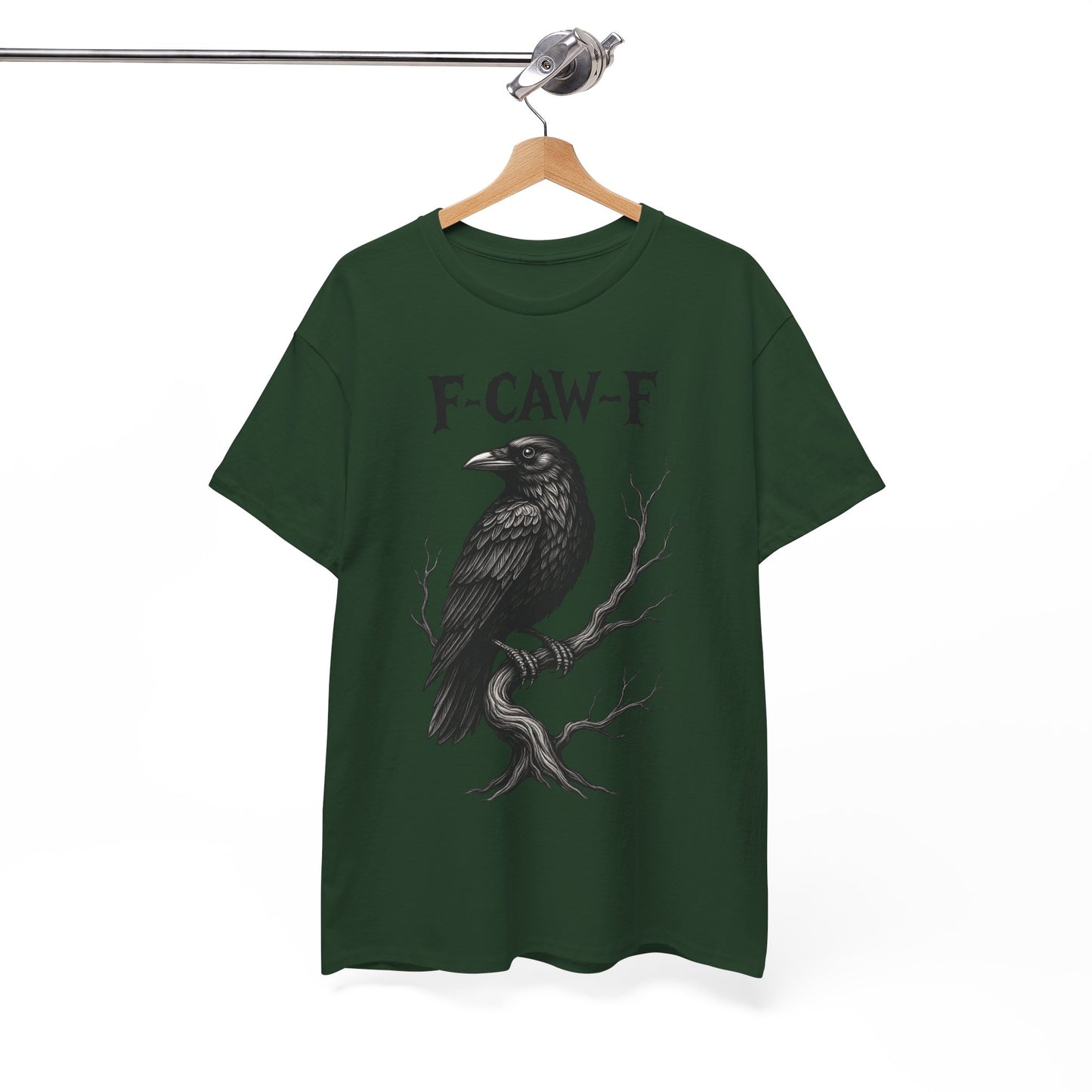 Gothic Raven Tee, F-CAW-F Shirt, Unisex Cotton Tee, Casual Wear, Halloween Apparel