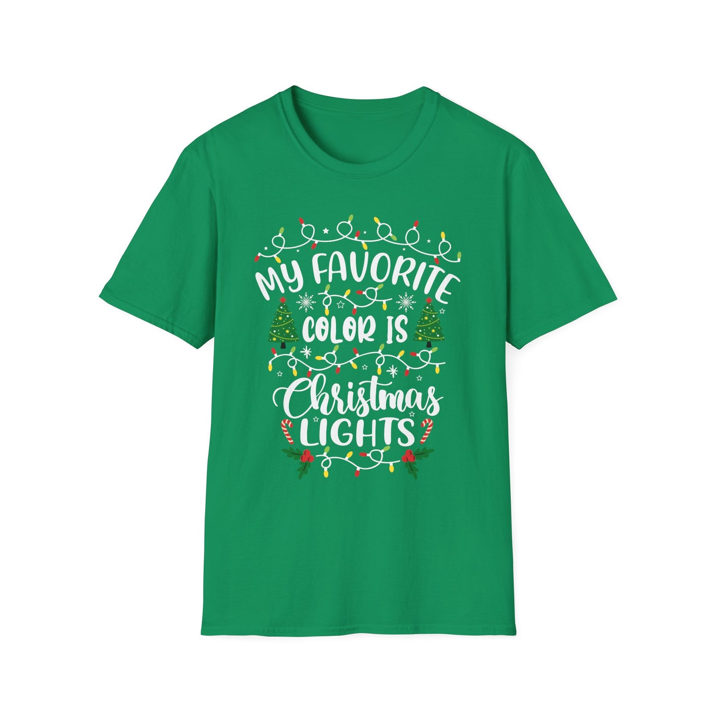 Christmas Lights Unisex T-Shirt - My Favorite Color Is Christmas Lights