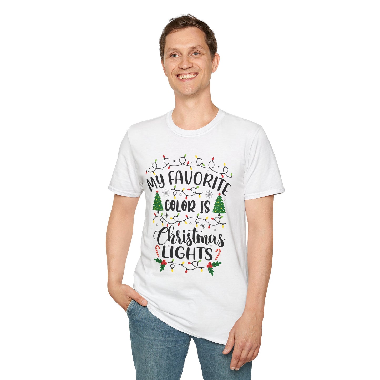 Christmas Lights Unisex T-Shirt - My Favorite Color Is Christmas Lights