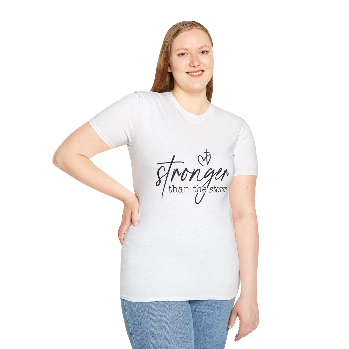 Stronger Than The Storm Tee — Inspirational Faith Graphic T-Shirt
