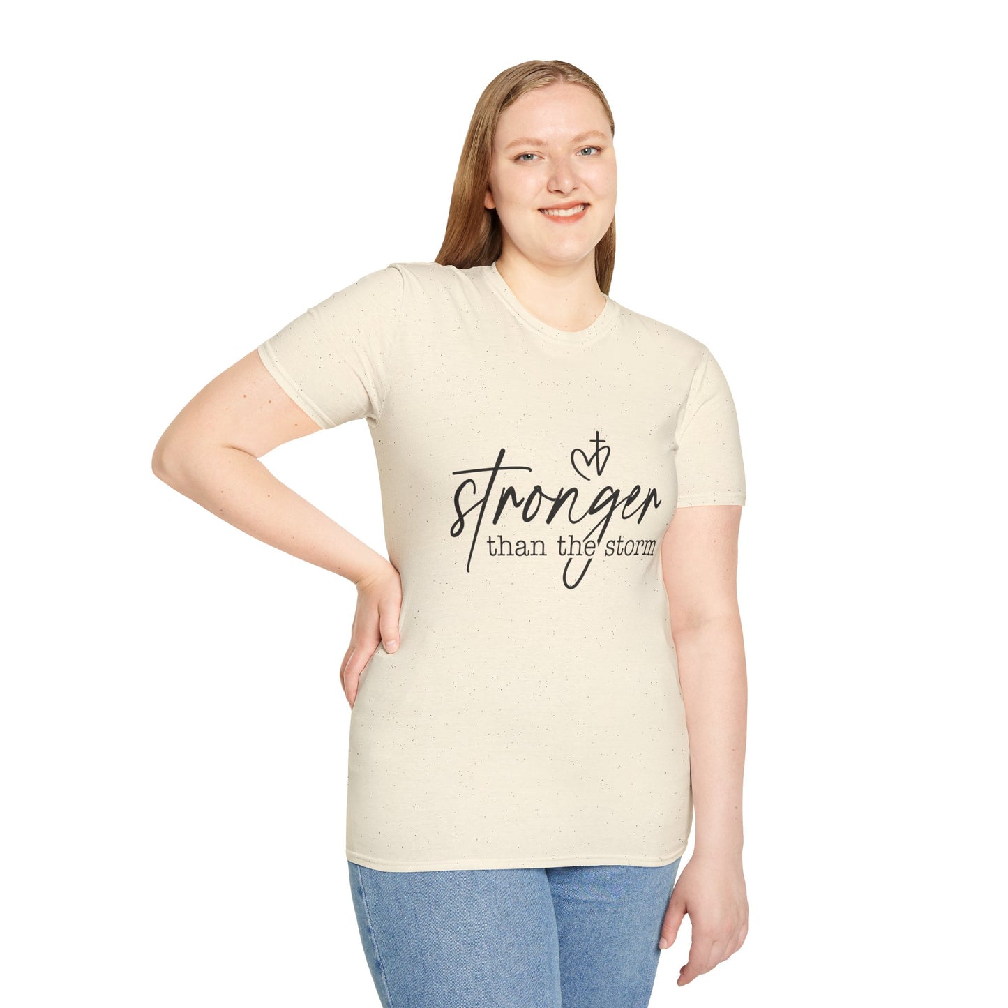 Stronger Than The Storm Tee — Inspirational Faith Graphic T-Shirt