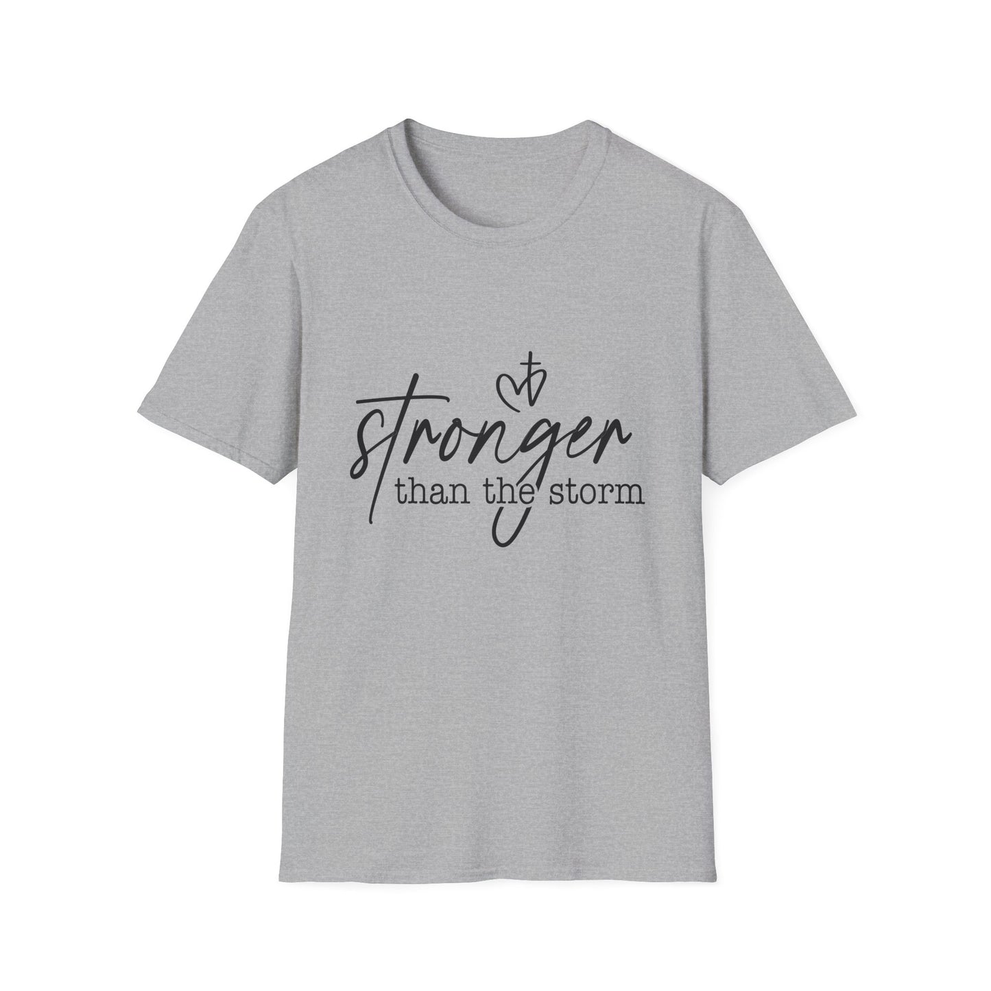 Stronger Than The Storm Tee — Inspirational Faith Graphic T-Shirt