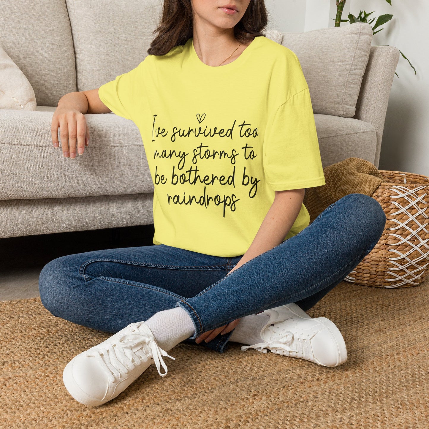 "I've Survived Too Many Storms" Comfort Tee - Inspirational Quote T-Shirt