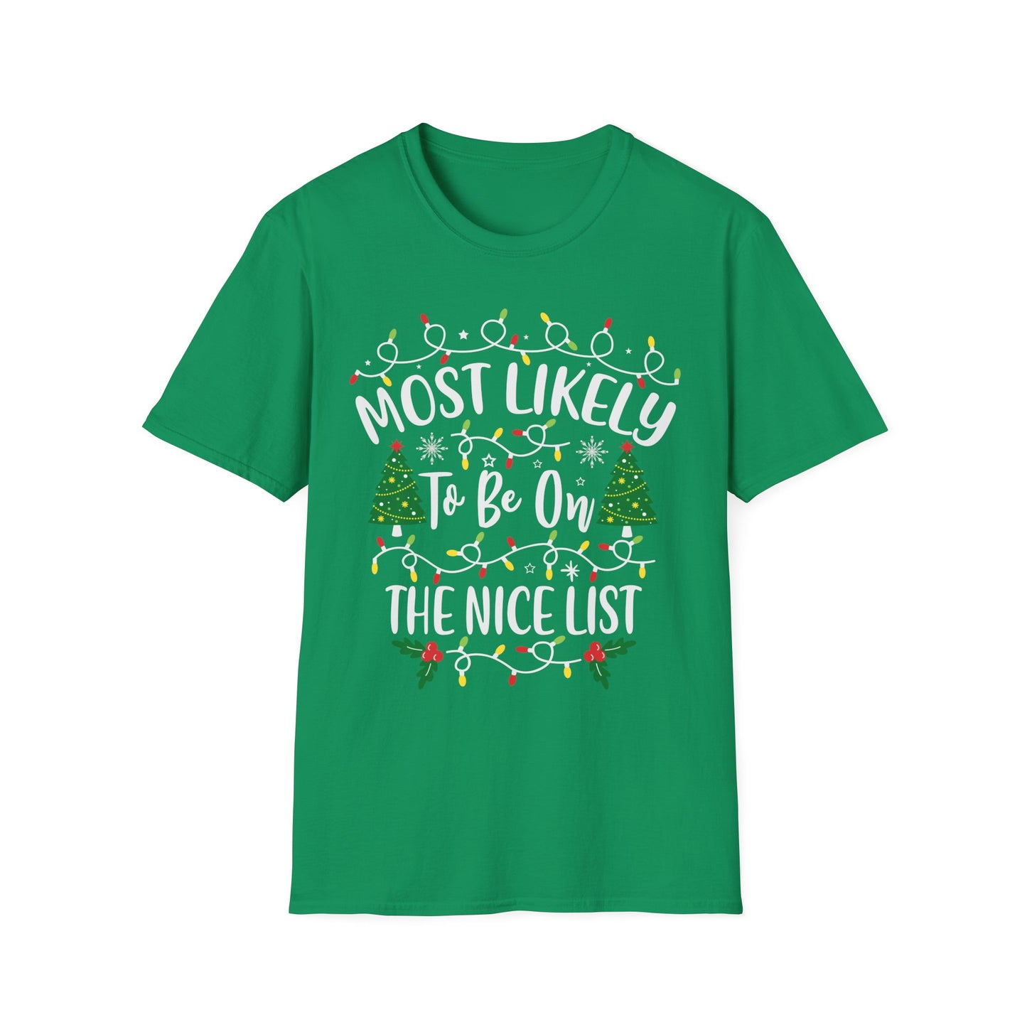 Christmas "Nice List" Unisex Softstyle T-Shirt