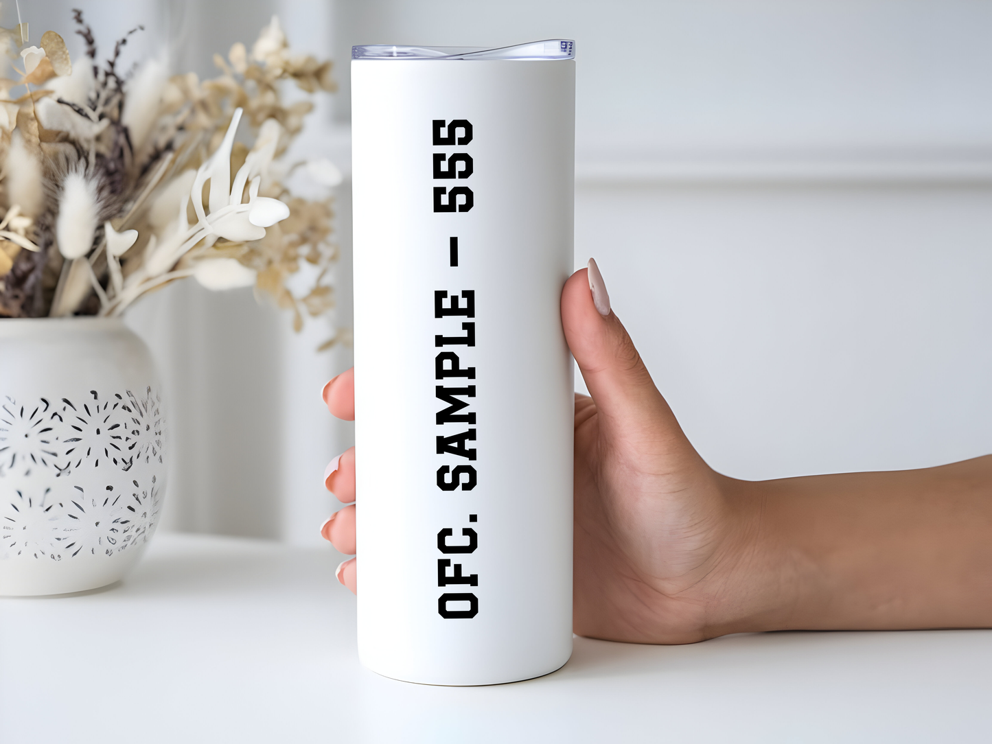 20 Oz Skinny Tumbler - Back The Blue Sunflower Tumbler
