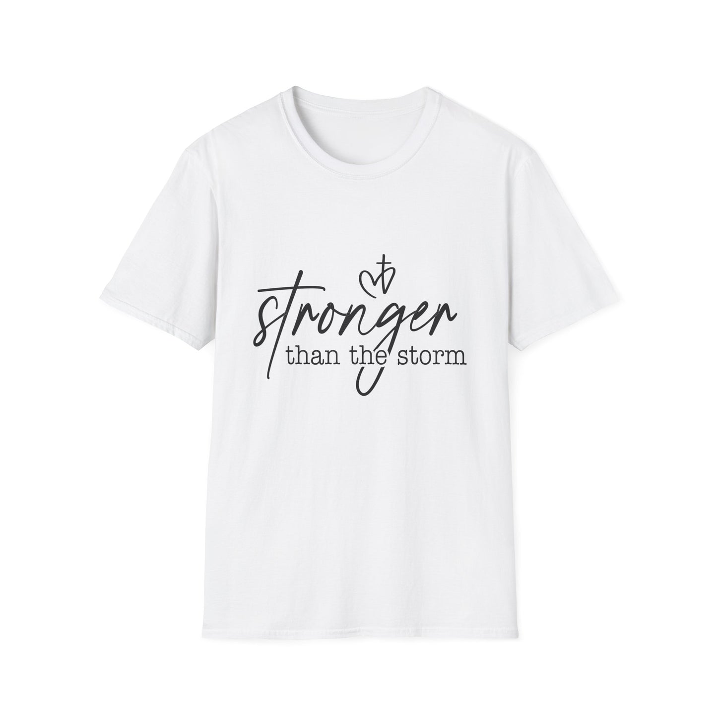 Stronger Than The Storm Tee — Inspirational Faith Graphic T-Shirt