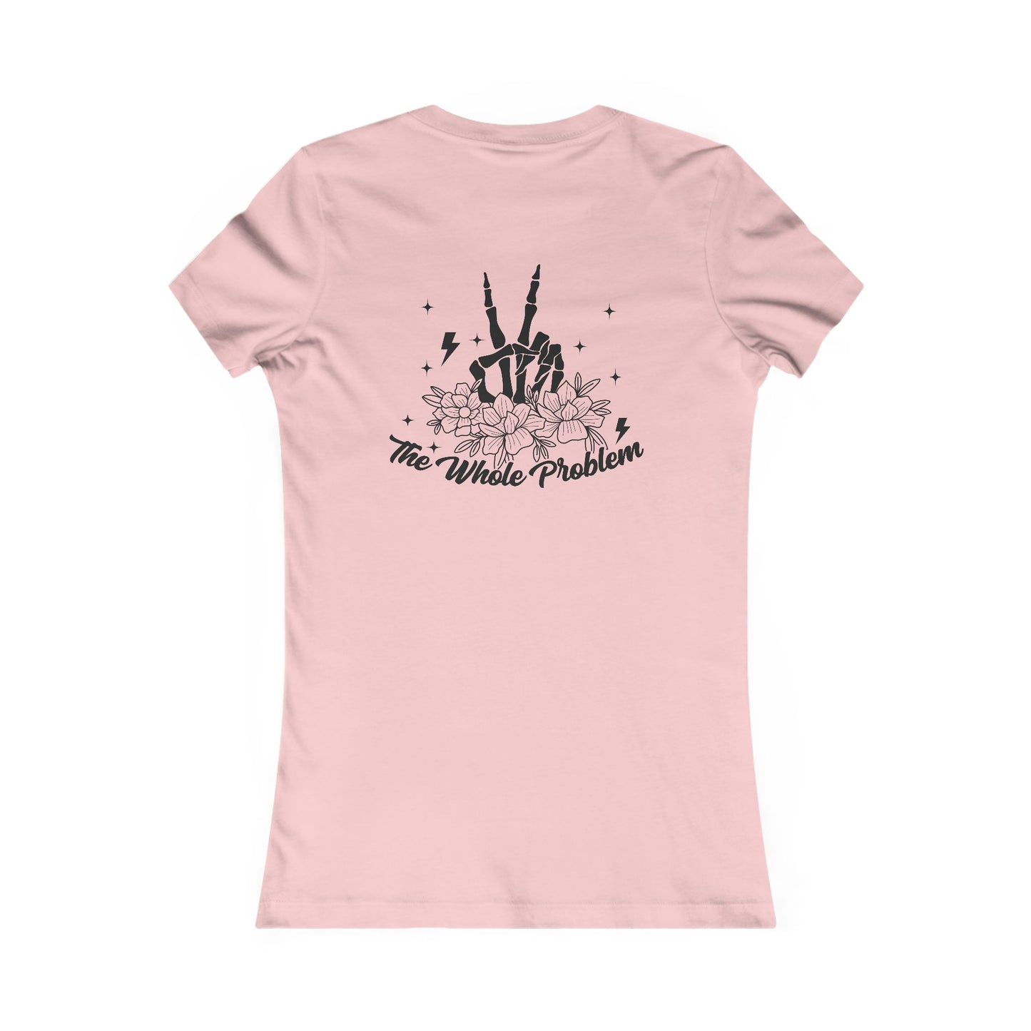 Women's Tee - Funny Quote 'Don't be Part of the Problem, be the Whole Problem' with Skull and Peace Sign Design