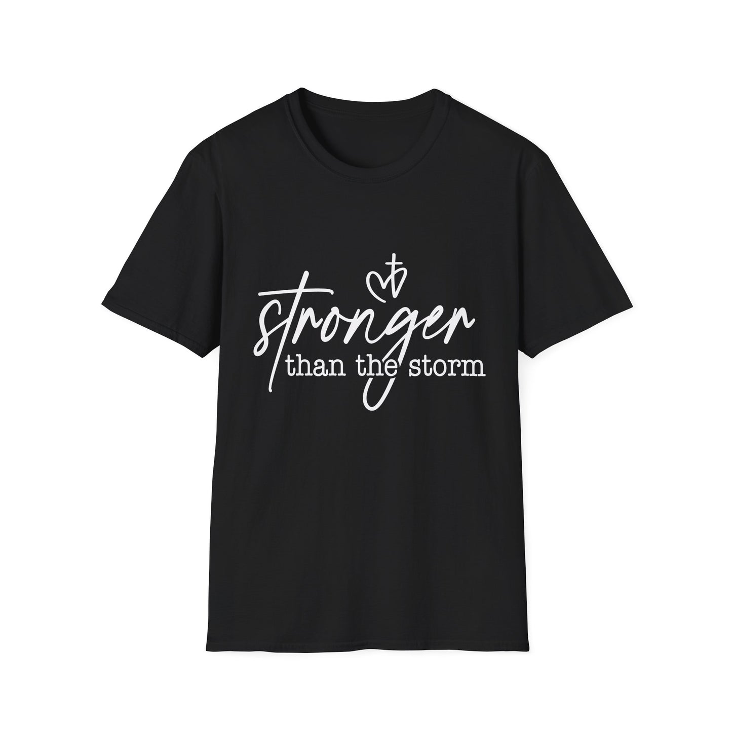 Stronger Than The Storm Tee — Inspirational Faith Graphic T-Shirt