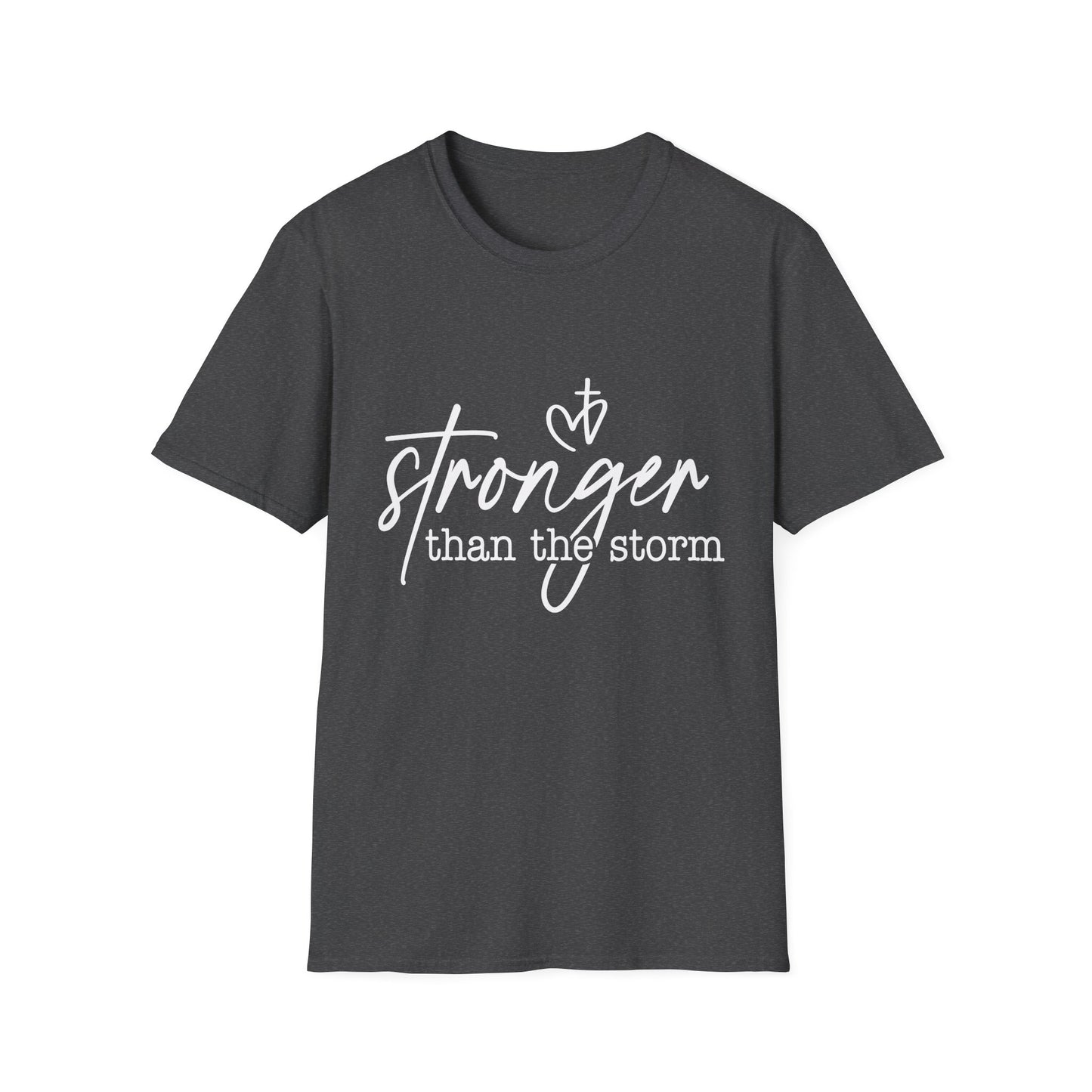 Stronger Than The Storm Tee — Inspirational Faith Graphic T-Shirt
