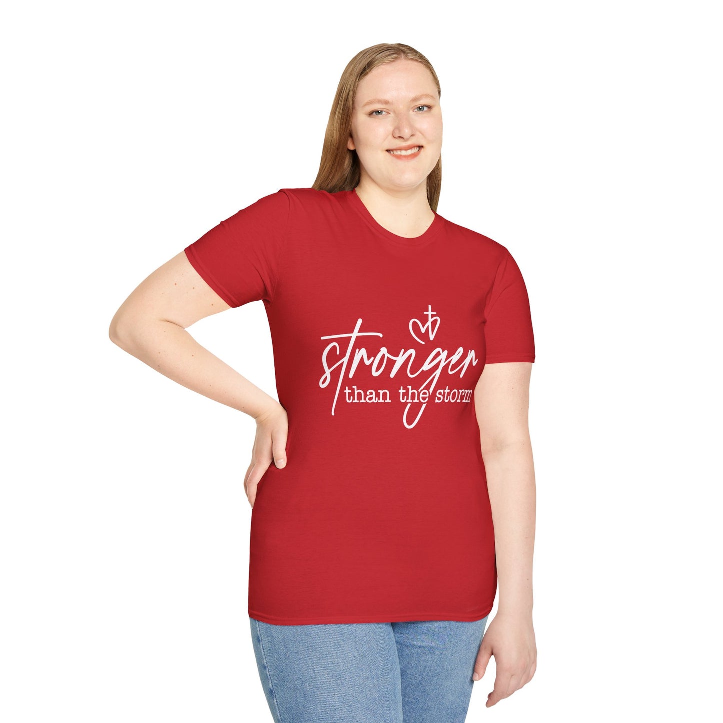 Stronger Than The Storm Tee — Inspirational Faith Graphic T-Shirt