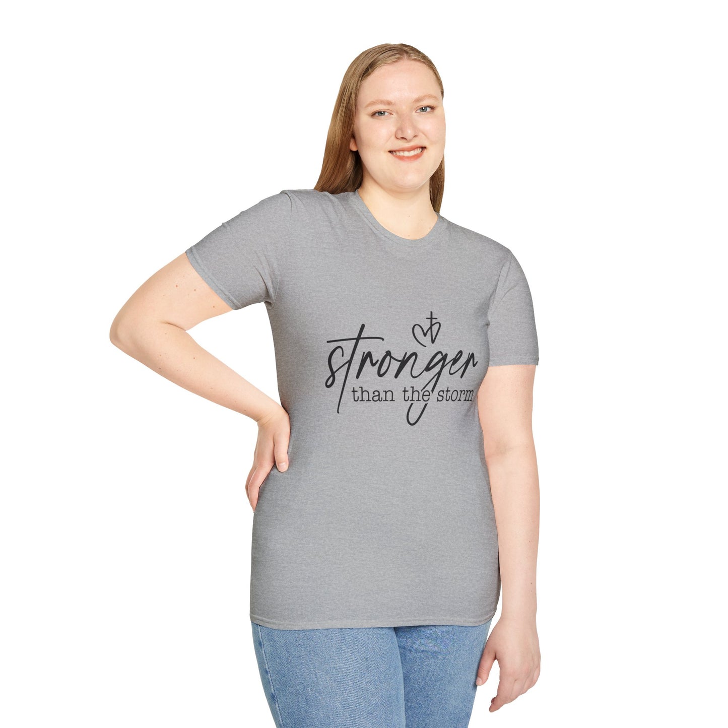 Stronger Than The Storm Tee — Inspirational Faith Graphic T-Shirt