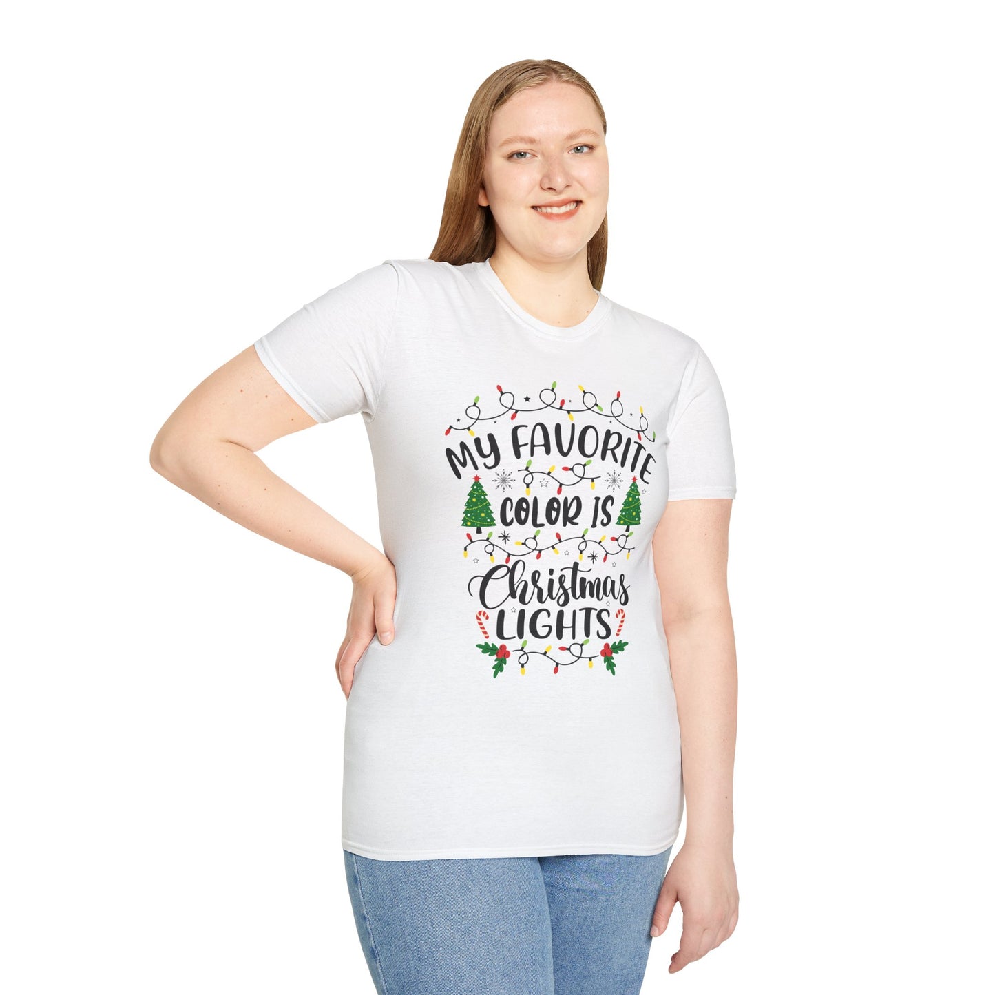 Christmas Lights Unisex T-Shirt - My Favorite Color Is Christmas Lights