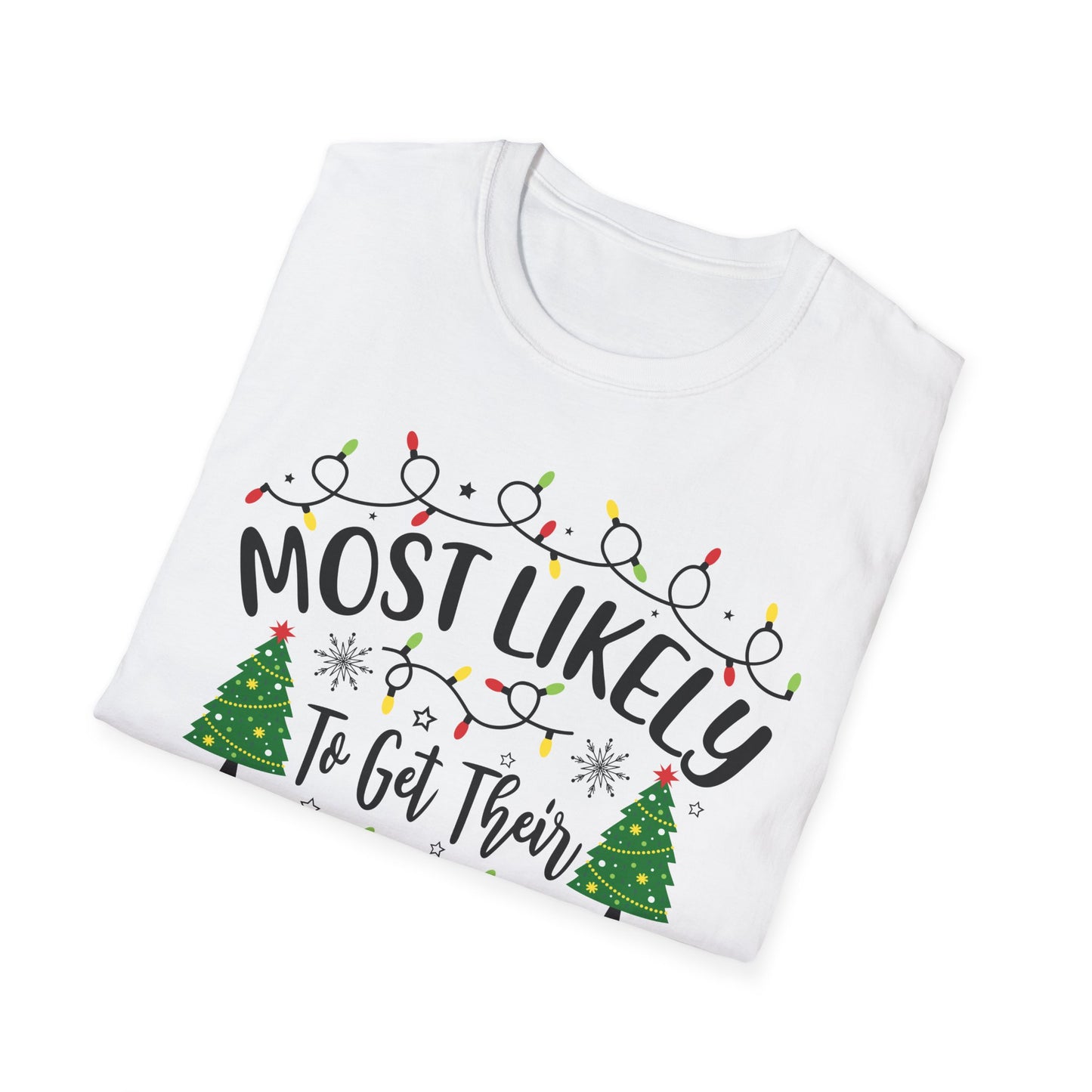 Cute Christmas T-Shirt - 'Most Likely to Get Their Tinsel in a Tangle'