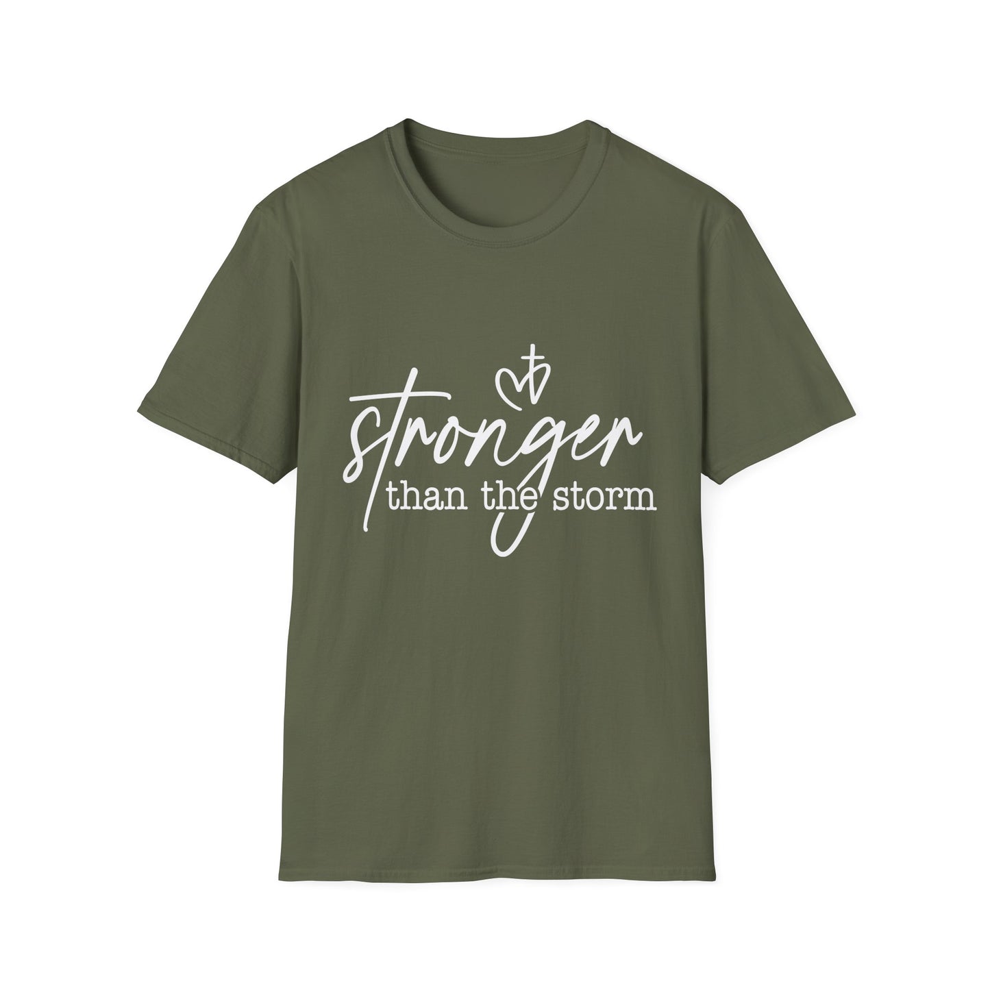 Stronger Than The Storm Tee — Inspirational Faith Graphic T-Shirt