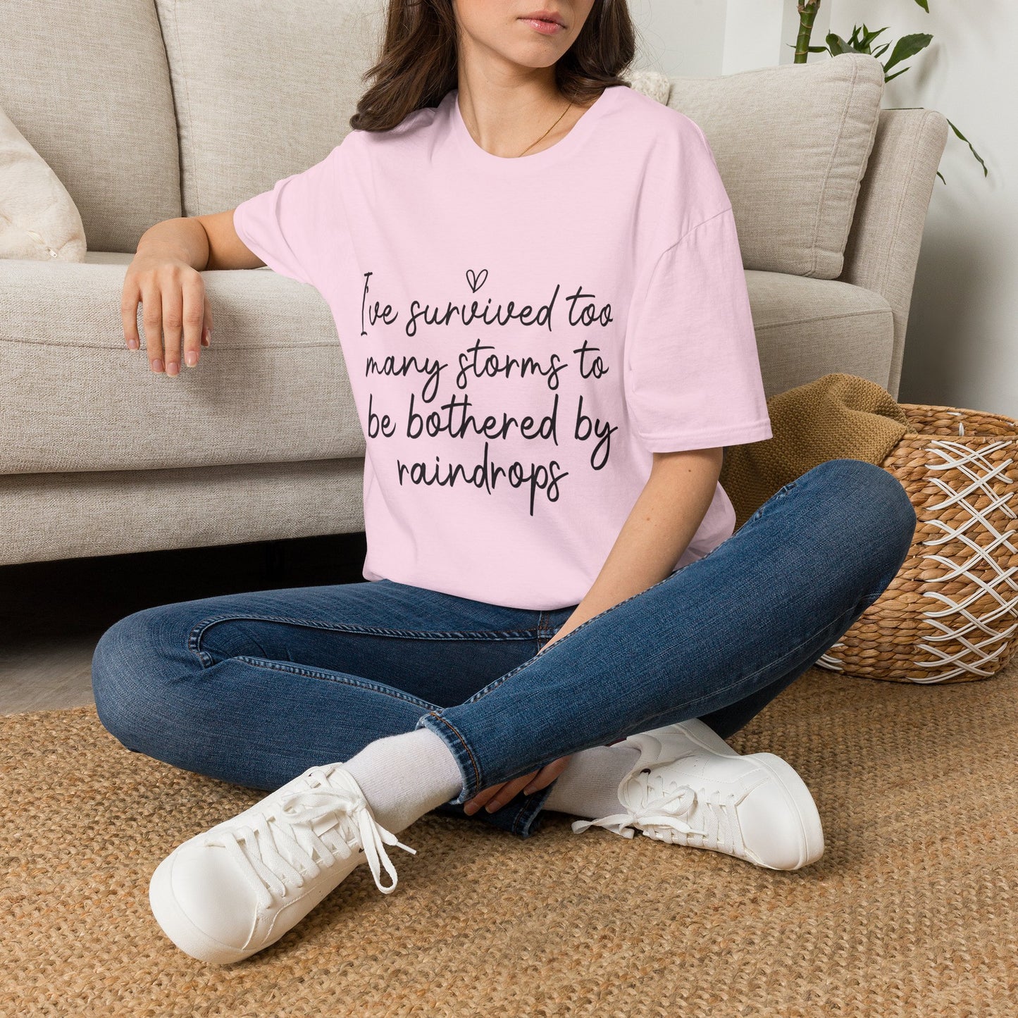 "I've Survived Too Many Storms" Comfort Tee - Inspirational Quote T-Shirt