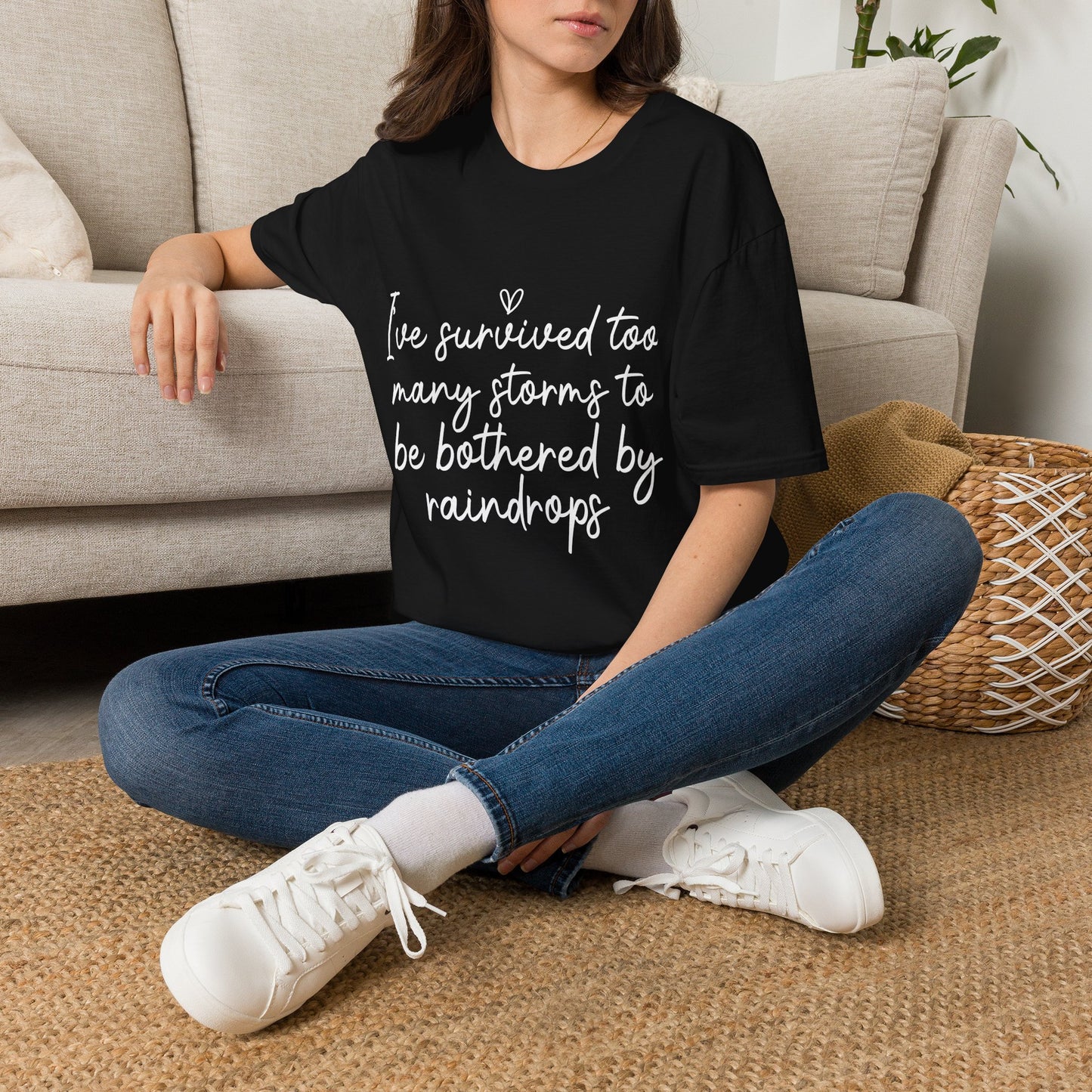 "I've Survived Too Many Storms" Comfort Tee - Inspirational Quote T-Shirt