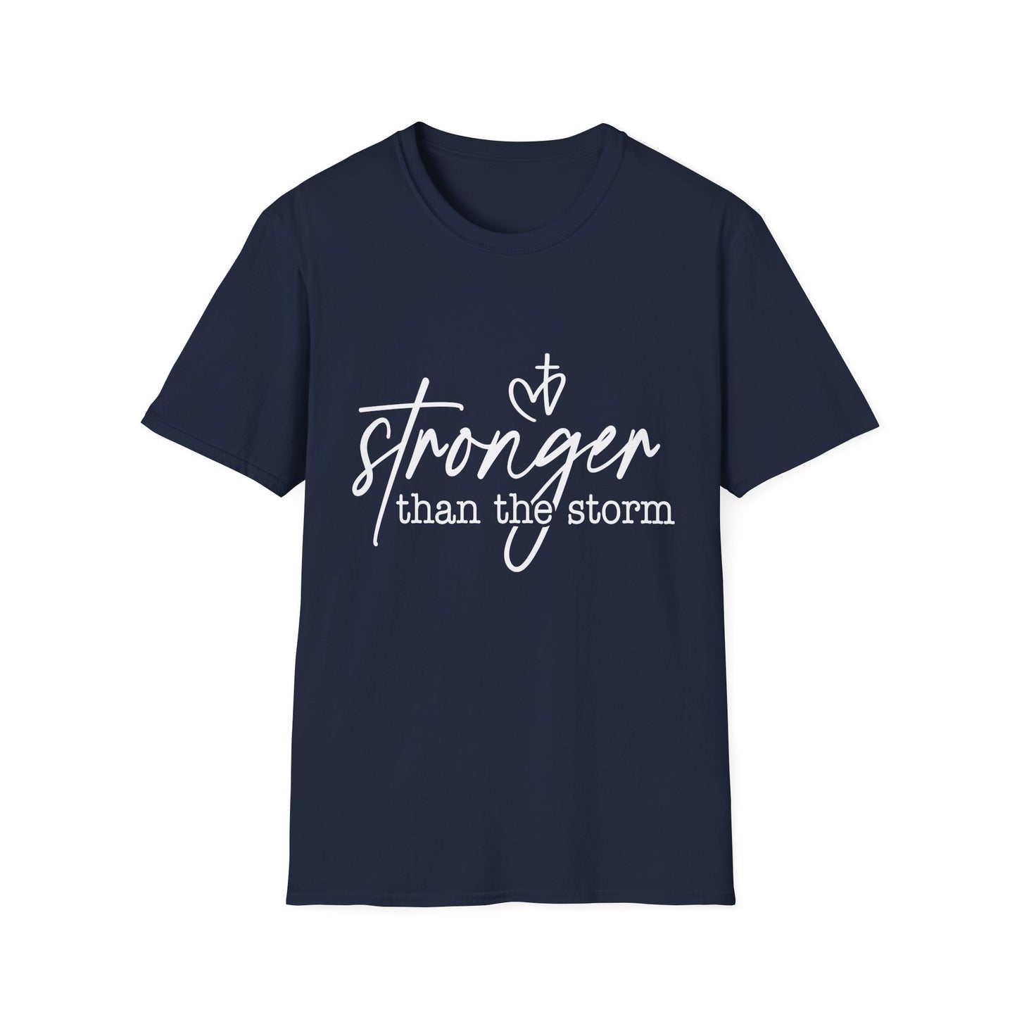 Stronger Than The Storm Tee — Inspirational Faith Graphic T-Shirt