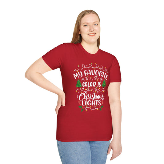 Christmas Lights Unisex T-Shirt - My Favorite Color Is Christmas Lights
