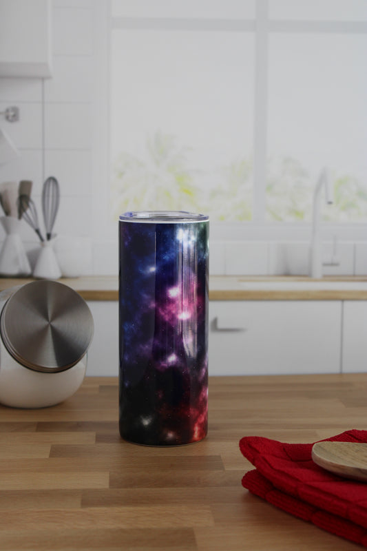 20 oz Skinny Stainless Tumbler (RTS) - Galaxy